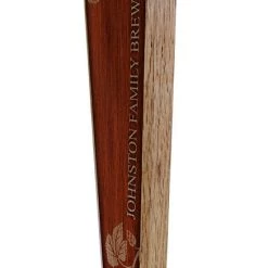 BarProducts Handcrafted Woodshop Made In The USA Oak Wood Beer Tap Handle - Flared Shape - Elegant Cherry Wood