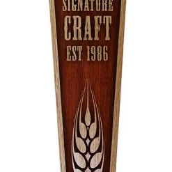 BarProducts Handcrafted Oak Wood Beer Tap Handles - Flared Shape - Initial Signature Craft Woodshop Made In The USA