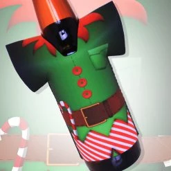 BarProducts.com Bottle & Can Coolers T-Shirt Style Bottle Cooler - Elf Version 2
