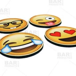 BarProducts.com Emoji Round Foam Coasters - 4 Inch Diameter BAR SUPPLIES 1 BarProducts.com Emoji Round Foam Coasters - 4 Inch Diameter BAR SUPPLIES