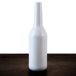 BarProducts.com Blank 750ml White Bottle (Textured) - Irregular
