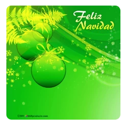 BarProducts.com Kolorcoat™ Square Foam Coasters (4 Pack) - Feliz Navidad