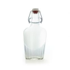 BarProducts.com Flask Glass Bottle W/ Swing Top - Available In 8.5 Or 17 Ounce Master Mixology