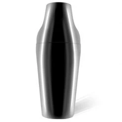 BarProducts.com BarConic® French Style 2 Piece Cocktail Shaker - Gun Metal - 20 Oz Cocktail Shakers