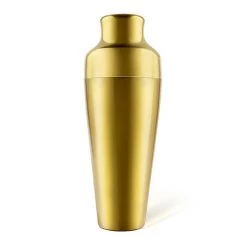 BarProducts.com BAR TOOLS Olea™ Parisian Style 2 Piece Cocktail Shaker - Gold Plated - 20 Ounce