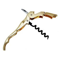 BarProducts.com Double Lever Corkscrew - Gold Plated