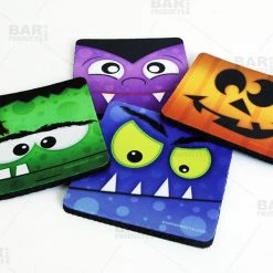 BarProducts.com Halloween Themed Foam Coasters - 3.5 Inch Square BAR SUPPLIES