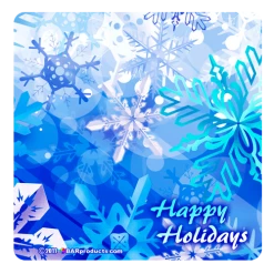 BarProducts.com PRODUCT DESIGNER Kolorcoat™ Square Foam Coasters (4 Pack) - Happy Holidays