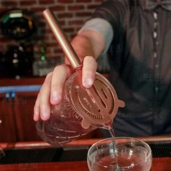 BarProducts.com BarConic® Copper Hawthorne Cocktail Strainer - Antique Finish