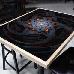 BarProducts.com Hexagram 24" X 30" Wooden Table Top - Two Types Available Featured Artists