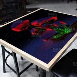 BarProducts.com Holiday Fluorescence 24" X 30" Wooden Table Top - Two Types Available