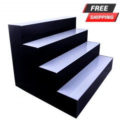 BarProducts.com BarConic® Acrylic Bottle Display Shelf - 4 Tier - Multi Colored Lights - Several Lengths LED Liquor Shelves / Bottle Displays