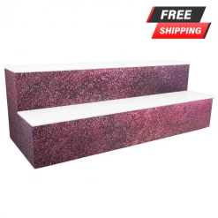 BarProducts.com BarConic® LED Liquor Bottle Display Shelf - 2 Steps - Aged Bronze - Several Lengths