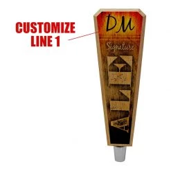 BarProducts Handcrafted Oak Wood Beer Tap Handles - Flared Shape - Initial ALE Design Woodshop Made In The USA