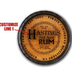 BarProducts Handcrafted Jamaican Rum Barrel Top Tavern Sign