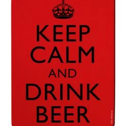 BarProducts Handcrafted Keep Calm & Drink Beer Bar Sign Tavern Shaped