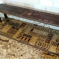 BarProducts.com Counter Caddies™ - CULINARY Theme - 24" STRAIGHT Shelf KITCHEN, DINING & SERVICE