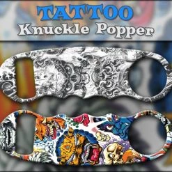 BarProducts.com BAR TOOLS Knuckle Popper Bottle Opener - Tattoos