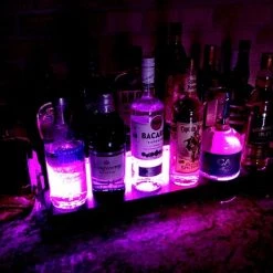 BarProducts Handcrafted LED Counter Caddies™ - BLACK Finish - WOOD Design - 24