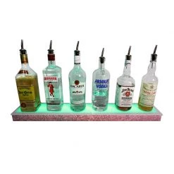 BarProducts.com BAR DECOR BarConic® LED Liquor Bottle Display Shelf - Low Profile - 1 Step - Aged Bronze - Several Lengths