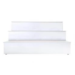 BarProducts.com BAR DECOR BarConic® LED Liquor Bottle Display Shelf - 3 Steps - Polished Mirrored Metal - Several Lengths