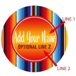 BarProducts.com ADD YOUR NAME - Beer Bucket Coaster - Mexican Blanket BAR SUPPLIES