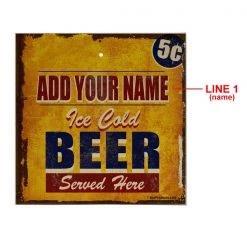 BarProducts.com HOME BAR & GIFTS ADD YOUR NAME Tabletop Ring Toss Game - Ice Cold Beer