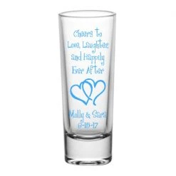 BarProducts.com CUSTOMIZABLE - 2oz Tall Clear Shot Glass - Cheers To Love, Laughter BAR SUPPLIES 2 BarProducts.com CUSTOMIZABLE - 2oz Tall Clear Shot Glass - Cheers To Love, Laughter BAR SUPPLIES