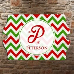 BarProducts.com BAR DECOR Custom Tavern Shaped Wood Bar Sign - Holiday Monogram