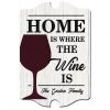 BarProducts.com Custom Tavern Shaped Wood Bar Sign - Home Is Where The Wine Is Wine Accessories & Gifts