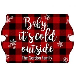 BarProducts.com Custom Tavern Shaped Wood Bar Sign - Cold Outside BAR DECOR