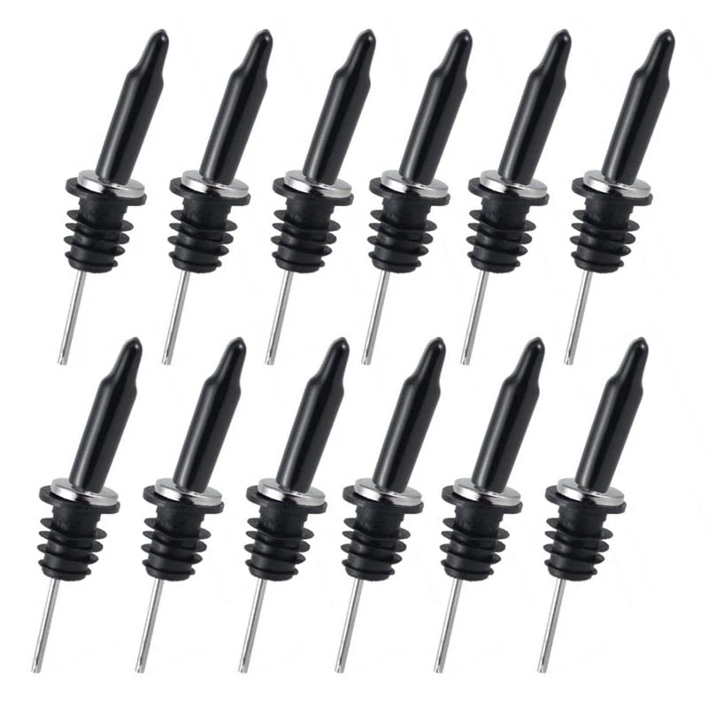 liquor-pourer-304ss-set_db55d0f1-d0ef-458a-b19b-e9e813e16598.jpg BarProducts.com BAR SUPPLIES BarConic® 304SS™ Stainless Steel Liquor Pourers W/ Caps - 12 Pack