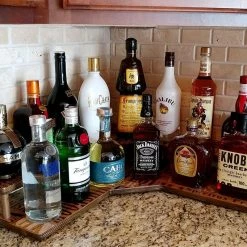 BarProducts.com Counter Caddies™ - LIQUOR Theme - CORNER Shelf