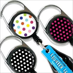 BarProducts.com Premium Clip Lighter Leash® - Polka Dot Series