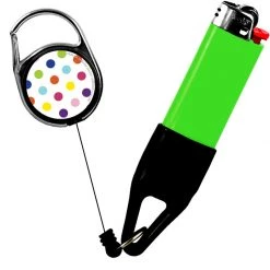 BarProducts.com Premium Clip Lighter Leash® - Polka Dot Series