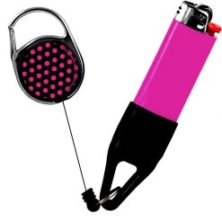 BarProducts.com Premium Clip Lighter Leash® - Polka Dot Series
