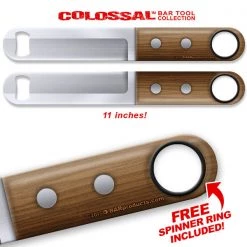 BarProducts.com Kolorcoat™ 11" Long COLOSSAL™ Speed Bottle Opener - Bar Blade