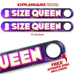 BarProducts.com Bartending Bottle Openers Kolorcoat™ 11" Long COLOSSAL™ Speed Bottle Opener – Size Queen
