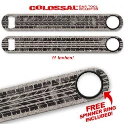 BarProducts.com Bartending Bottle Openers Kolorcoat™ 11" Long COLOSSAL™ Speed Bottle Opener – Tire Tracks