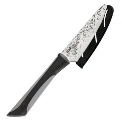 BarProducts.com BAR TOOLS Luna Citrus Knife & Sheath - Hammered / Serrated - 4"