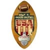 BarProducts Handcrafted Woodshop Made In The USA Made In USA Wall Mounted Football Shaped Beer Bottle Opener