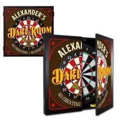 BarProducts.com Customizable "No Cheating" Dart Board Cabinet HOME BAR & GIFTS