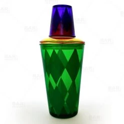 BarProducts.com BAR TOOLS Cocktail Shaker 16 Oz. - Plastic 3 Piece - Mardi Gras