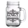BarProducts.com CUSTOMIZABLE - 16oz Mason Jar With Handle - Calligraphy