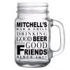 BarProducts.com BAR SUPPLIES CUSTOMIZABLE - 16oz Mason Jar With Handle - Good Beer, Good Friends