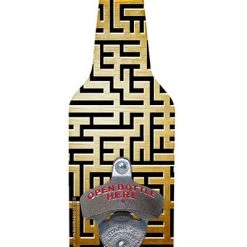 BarProducts Handcrafted MAZE GAME Wood Beer Shaped Wall Bottle Opener Woodshop Made In The USA