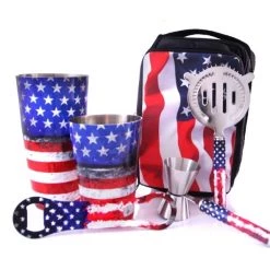 BarProducts.com BAR TOOLS USA Flag Bartender Set