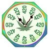 BarProducts.com The "It's 420 Somewhere" Clock - Kolorcoat™ Metal Bar Sign BAR DECOR