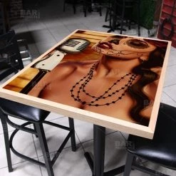 BarProducts.com Mi Cancion 24" X 30" Wooden Table Top - Two Types Available Featured Artists