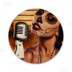 BarProducts.com Featured Artists Mi Cancion Round Wooden Table Top - Two Sizes Available